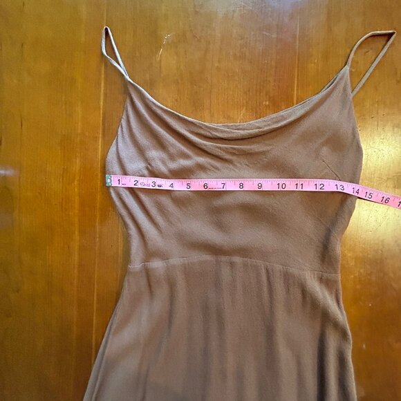 Aritzia Sundeh Brown slip dress size small - Picture 2 of 5